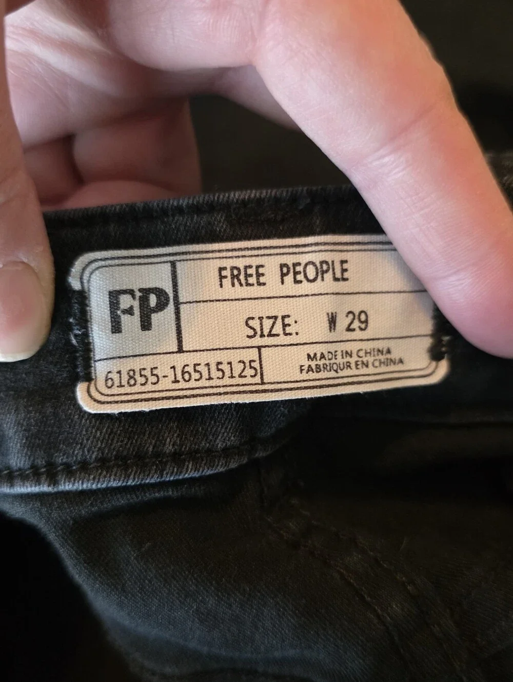 Free People Black Bib Overalls Size 29